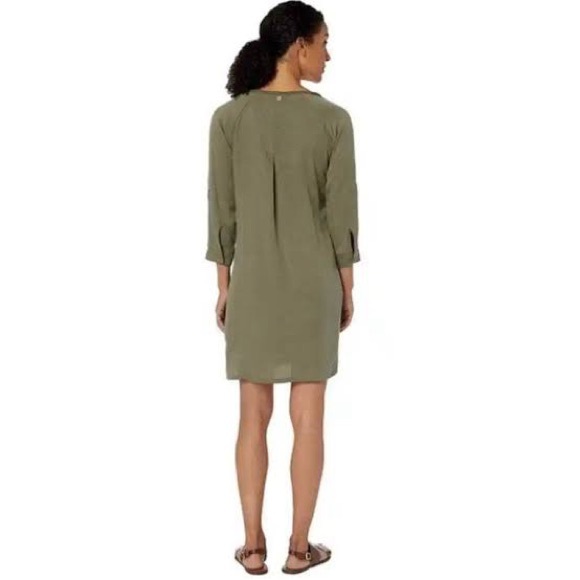 Prana Hensley Henley Knit Olive Green Dress Size Small - Picture 2 of 8